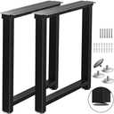 TOCRETOARE Metal Table Legs Heavy Duty, 28”H x 24”W, Metal Furniture Legs for Dining Desk Bench and Coffee Table, Industrial Black DIY Iron Bench Legs, Set of 2