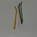 8 Pcs Reusable Glass Straws, 8"x8mm Eco-friendly Drinking Straws for Smoothies, Milkshakes, Tea, Juice, Cocktails - Multi-Color Mixed (8Pcs Bent)