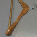 HOUSE DAY Wood Suit Hangers for Men, Smooth Wide Shoulder Wooden Hanger with Non Slip Pant Holder, Wide Hangers for Suits, Coats, Jackets, Heavy Wide Clothes Hanger 2 Pack, Natural