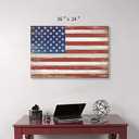 Hardy Gallery American Flag Canvas Wall Art: USA Flag Picture Star & Stripe Painting Artwork for Living Room Office (36'' x 24'')