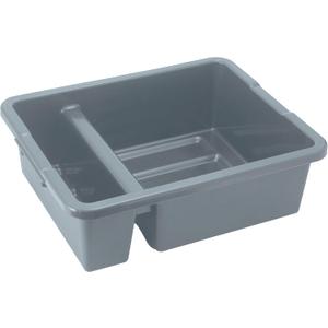 Winco Divided Bus Box/Dish Tub, Gray, 
Measures 21″ x 16-3/4″ x 6-1/2″