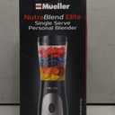 Mueller Smoothie Blender for Smoothies - Personal Blender for Shakes, Frozen Drinks, Baby Food & More, 15oz Travel Cup and Lid, Durable Stainless Steel Blades for Powerful Blending Performance (Light Grey)