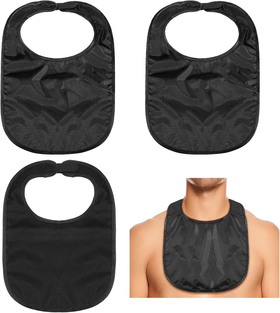 Oudain 3 Pcs Tracheostomy Shower Cover Waterproof Laryngectomy Neck Stoma Protector Breathable Adjustable Tracheotomy Cover (Black)