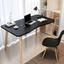 Modern Black Wooden Computer Table, 40" L x 20" W x 30" H inches  Durable and Stylish Desk for Home Office, Bedroom, or Study