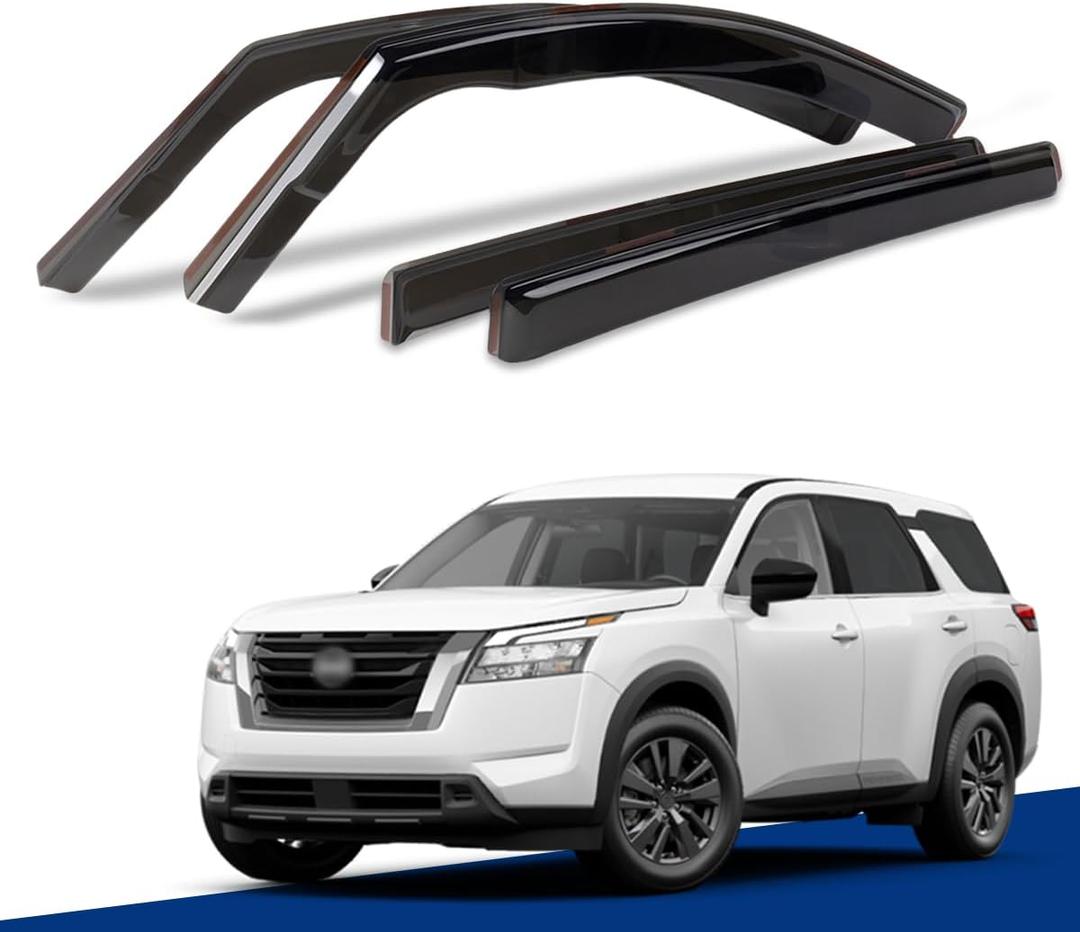 in-Channel Window Visors Compatible with Nissan Pathfinder 2022 2023 2024,Rain Guards Sun Shields Window Deflector Wind Vent Visors,4PCS
