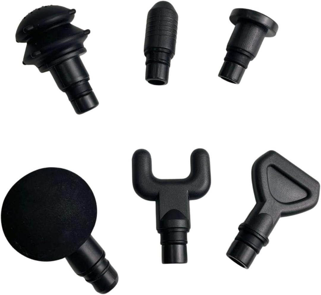 Wokyo 6 PCS Massage Gun Heads Kit, Replaceable 18 mm Massager Gun Attachments, Plug and Play 6 Different Muscle Massager Heads for Full-Body Muscle Relaxation(6 Packs Combo Head Kit)