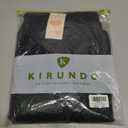 KIRUNDO Womens Sweatshirt Casual Textured Long Sleeve Henley Button V Neck Loose Pullover 2025 Trendy Fall Outfits Tops(Black, Small) (Black, S)