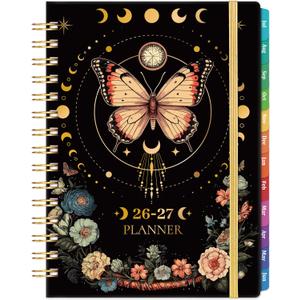 2026-2027 Planner - Academic Planner 2026-2027, July 2026 - June 2027, 6.4" x 8.5", Weekly and Monthly with Tabs, Back Pocket + Thick Paper - Butterfly