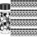 Skylety 16 Pcs Soccer Party Cups 12oz Soccer Plastic with Lids Reusable Drinking Tumbler Bulk for Sports Themed Birthdays Team Gifts Holiday Party Decor Supplies
