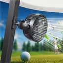 Magnetic Golf Cart Fan Rechargeable,10000mAH Battery Operated Portable Fan with 3 Speeds,30H Working Time,LED Lantern,360 Rotatable Head, Fits EZGO/Club Car/Golf Cart