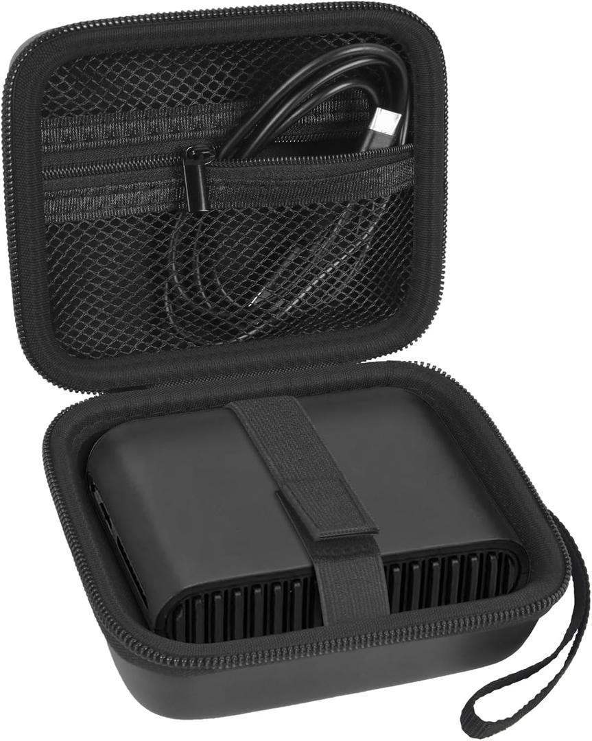 Grapsa Case Compatible with TP-Link Ultra-Portable Wi-Fi 6 AX1500 AX3000 Travel Router, Storage Holder for TL-WR1502X TL-WR3002X Portable WiFi Hotspot, Ethernet Cable Network (Box Only)-Black