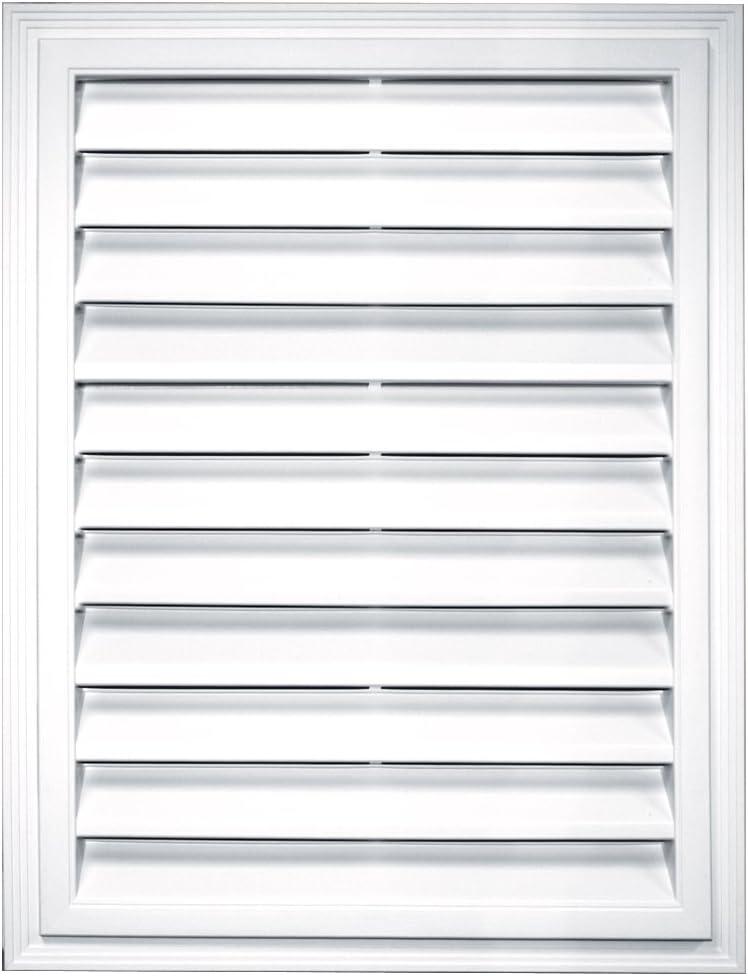 Builders Edge 120061824001 18" x 24" Rectangular Vent 001, White