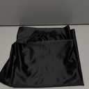 Women Satin Wide Leg Dress Pants Silk Casual Dressy Long Flowy Pants Elastic High Waisted Trousers (Medium, Black)