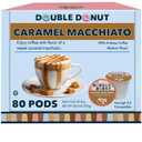 Double Donut Coffee Double Donut Caramel Macchiato Flavored Coffee Pods - Caramel Coffee in Single Serve Coffee Pods for the Keurig K Cups Coffee Brewers, Medium Roast From Double Donut, 80 Count (EXP 10/31/27)
