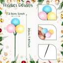 Syhood 12 Set 7.9 Inch Christmas Ball Ornaments on Wired Picks Shatterproof Xmas Pastel Ball Picks for Christmas Tree Vase Wreath Stairs Garland Decoration Supplies