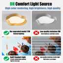 Dimmable LED Recessed PVC Cloud Shape Ceiling Fixture, 9 Inch 11W 3000K-6000K Adjustable Color Temperature, Small Wood Grain Color Slim Ceiling Fixture for Entry and Hallway, Wired Model