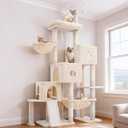 Hey-brother Cat Tree Tower with 3 Condos, Step Climbing Pathway MPJ081M