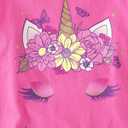 The Children's Place Girls' Unicorns,Sports,Butterflies Long Sleeve Graphic T-Shirts,4 Pack (Large)