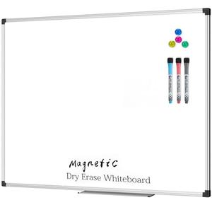 XBoard Magnetic Dry Erase Whiteboard 48 x 36 Inch, 4' x 3' Premium White Board for Wall with Marker Tray, Silver Aluminum Frame Presentation Board for Home Office Classroom