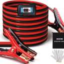 NOONE 2 Gauge Jumper Cable Heavy Duty Car Battery Clamps, for Jump Starting Dead or Weak Batteries Booster Cables with S7 Reverse Polarity Protection and Carry (2 Gauge 20 Feet)