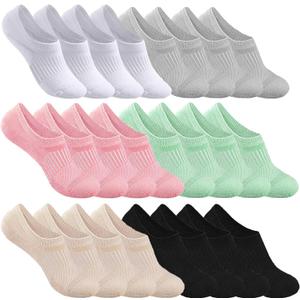 12 Pairs No Show Socks for Women Low Cut Non Slip Ankle Short Athletic Running Novelty Casual Invisible Liner Socks, One Size