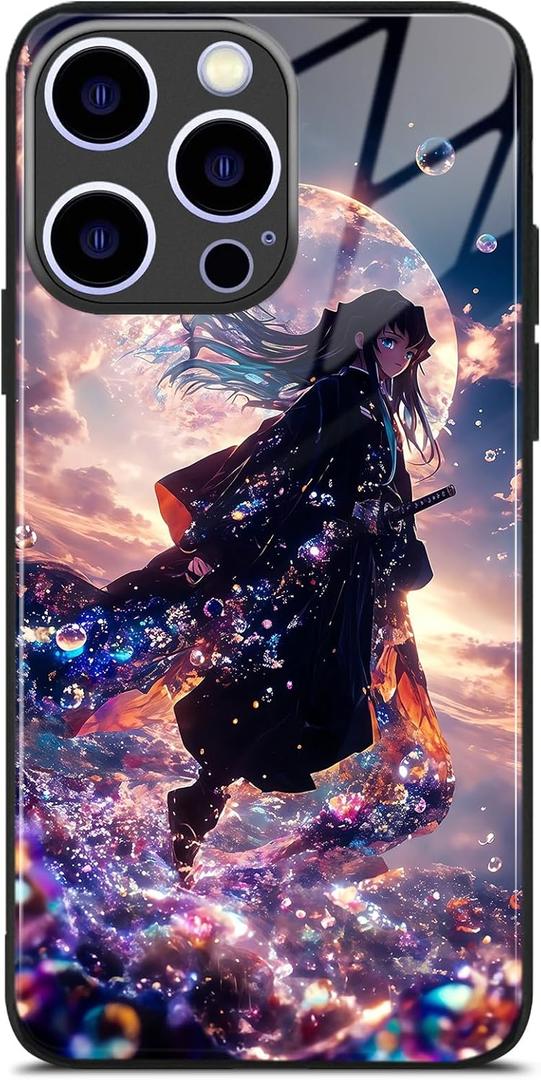 Mist Hashira Anime Tempered Glass Slim Bumper Case for iPhone 16 Pro Max