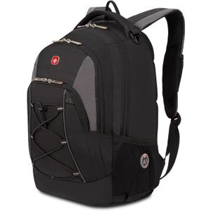 SwissGear 1186 Bungee Backpack, Black/Grey, 17-Inch