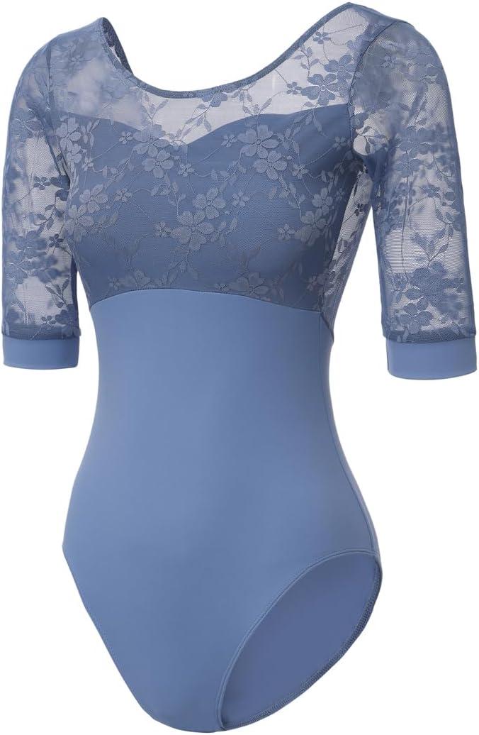 Women's Long Sleeves Leotards for Dance Adult Ballet Leotard for Grils, Size M 10