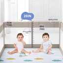Fodoss Baby Playpen with Mat, 71x59inch Extra Large Playpen for Toddlers, Kids Play Pen with Gate, Baby Fence, Big Playard