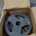 Fitvids Cast Iron Plate Weight Plate for Strength Training and Weightlifting, 2-Inch Center, 25LB (Set of 2)