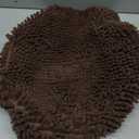 Chenille Elongated Toilet Seat Cover 19.5"x 15" Machine Washable Solid Toilet Lid Cover Adjustable Rubber Backing Fits Only 18-19.5" L x 14-16" W Elongated Toilet Seat