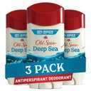Old Spice Men's Antiperspirant & Deodorant Deep Sea with Ocean Elements, 3.4oz (Pack of 3)