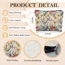 Floral Makeup Bag, Vintage Floral Pouch for Women, Aesthetic Makeup Bag, Flower Gifts for Women, Gifts for Flower Lovers, Colorful Garden Flowers Makeup Pouch