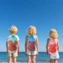 Lyreh 3pcs Mesh Drawstring Beach Bag, 3 Color Durable Beach Sand Toys Mesh Backpack Swim and Pool Balls Storage Bags Packs for Kids Men Women Athletic Gym Sports Workout(Green, Blue, Pink)