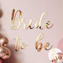 Feifeiya Bride to Be Sign Mirror Acrylic Self Adhesive Bride to Be Letters Gold DIY Decorations for Bachelorette Party Bridal Shower Engagement Wedding Balloon Arch
