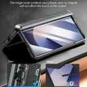 Caka Case for Galaxy Z Fold 6 - Full Body PC & TPU Dual Layer Shockproof Case with Ring Stand, Screen Protector, Hinge Protection & Slide Camera Cover, Silver