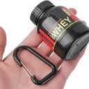 2 x Protein Powder and Supplement Funnel Keychain - Protein Powder Container with Durable Key-Chain Portable to-Go Container for The Gym, Workouts, Fitness, and Travel (2)