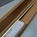 BlastHome Non-Adjustable Luxury Curtain Rods for Windows, 1  Rod Set, 4 1/2 foot Fixed Length, Brushed Gold