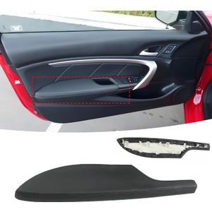 MUTUSAISI Left Black Door Panel Leather Armrest Cover Lid Compatible with Honda Accord 2-Door Coupe 2008-2012 Interior Accessories 83571-TE0-A51ZA (Driver Side)