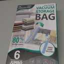 Cozy Essential Vacuum Storage Bags, Compression Space Saver Bags for Clothes, Comforters, Blankets, Pillow, Bedding, Sealer Clothing Storage,6 Jumbo