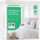 Waterproof Mattress Protector Queen Size 100% Tencel Lyocell, Soft & Breathable, College Dorm Essential, Noiseless & Hypoallergenic Mattress Cover