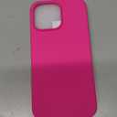 ORNARTO Compatible with iPhone 14 Pro Max Case 6.7, Slim Liquid Silicone 3 Layers Full Covered Soft Gel Rubber Phone Case Protective Cover with Microfiber Lining 6.7 inch-Hot Pink