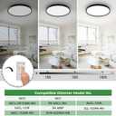 hepside 23INCH Big Dimmable Flush Mount Ceiling Light Fixture Black, 3CCT Selectable 3000/4000/6500K Ceiling Lamp, 50W 5000LM Super Bright Low Profile Light for Bedroom, Kitchen, Bathroom, Hallway, 23Inch-1pack