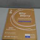 WhyWorry Washable Bed Pads for Adult Incontinence, 34" x 36" (Pack of 2) Washable Pee Pads for Bed Wetting, Heavy Absorbency Reusable Underpads for Elderly & Kids, Waterproof Mattress Protector, White