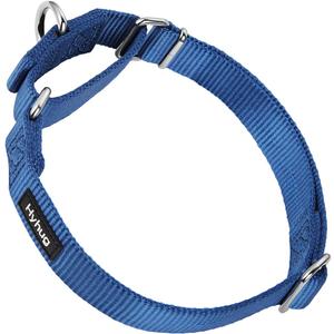 Hyhug Martingale Dog Collar Medium Blue |Escape - Proof Heavy Duty Nylon Durable No Slip, Ideal for Training & Daily Walks