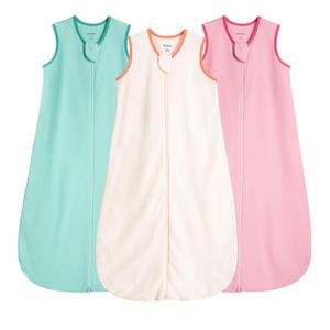 Baby Sleep Sack 0-6 Months 100% Cotton 0.5 Tog 3-6 Months Baby Wearable Blanket for Newborn, 3 Pack Breathable Soft Lightweight 0-3 Months Sleep Sacks with 2-Way Zipper