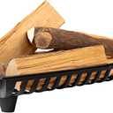 AGTEK 24 inch Fireplace Log Grate Heavy Duty Solid Steel Fire Grates Wood Stove Chimney Burning Rack Holder