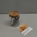 Labina Glass Storage Container Airtight Food Jars Kitchen Canister with Wood Lids, 20 Oz Wide Mouth Pantry Organization Glass Jar for Flour, Sugar, Cookie, Spagetti, Nuts and Candy (A1: 20 Oz 1 pcs)