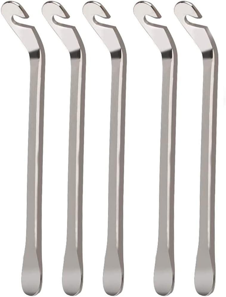 esowemsn 5pcs Metal Bike Tire Lever Bike Tire Kit Stainless Steel Bicycle Tire Removal Tools for Repairing Cycling Tire
