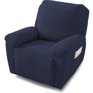 NORTHERN BROTHERS Oversized Recliner Chair Covers, 1 Seater Streach Extra Large Recliner Cover Soft Furniture Protector Large Recliner Chair Covers for Dogs Cats, Dark Blue